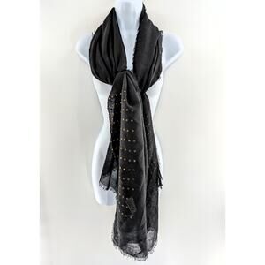 Lulla Collection By Bindya Black Studded Scarf